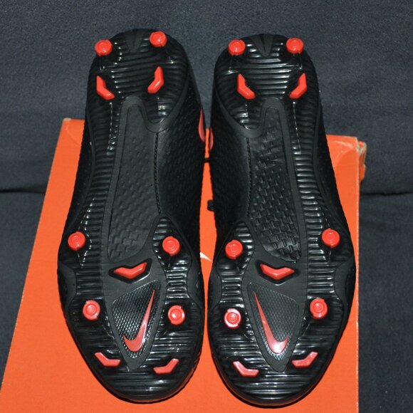 Nike Jr Phantom Gt Academy Chili Red Smokey Grey Cleats Shoes Size 5Y - Picture 6 of 8